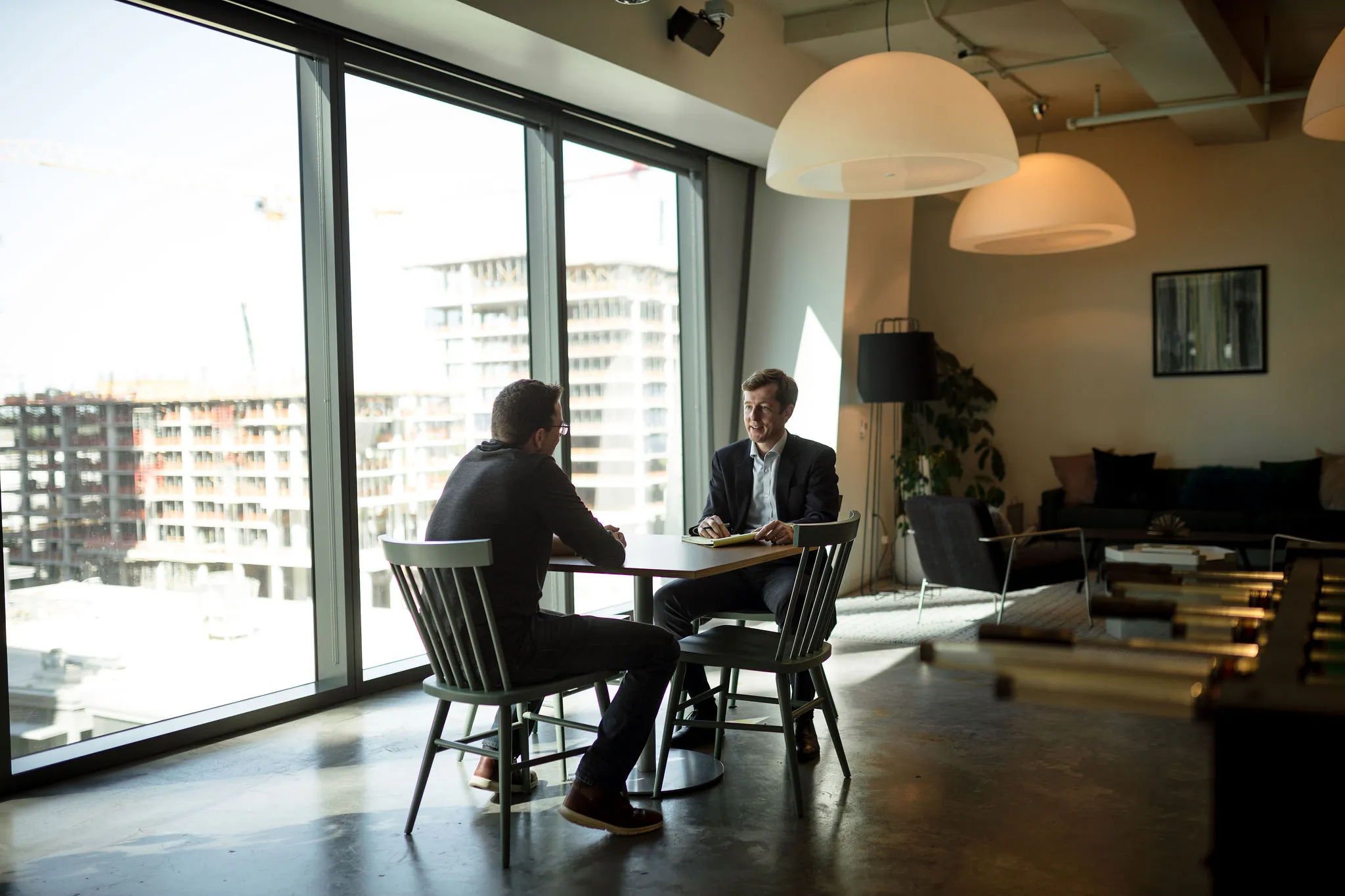 Mike Daugherty meeting with a law client in northern virginia